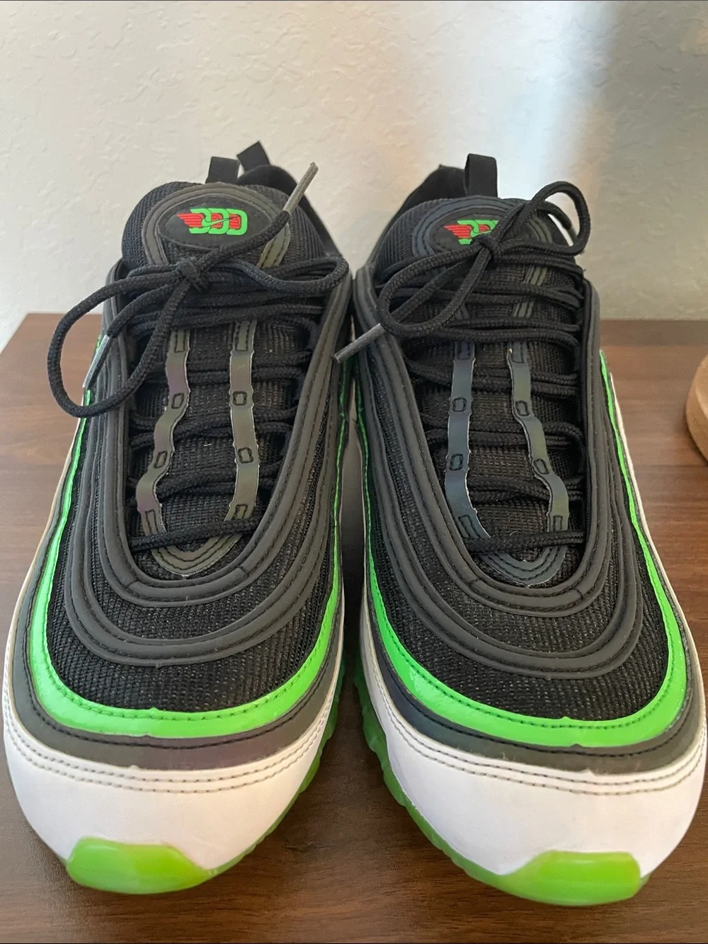 Nike Air Max 97, Black, White, Green & Red Air Max Style Sneakers